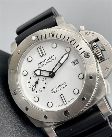 panerai submersible white dial.